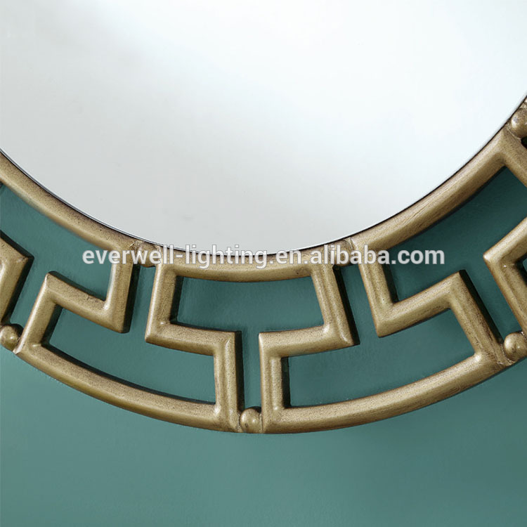 Antique gold starburst wall mirror for living room decorative