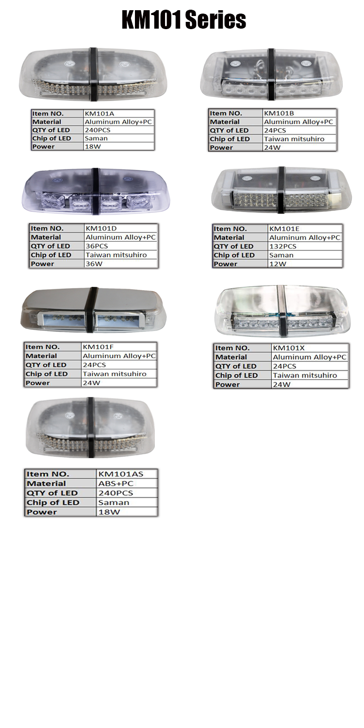 Colors OEM LED warning lightbar from China factory