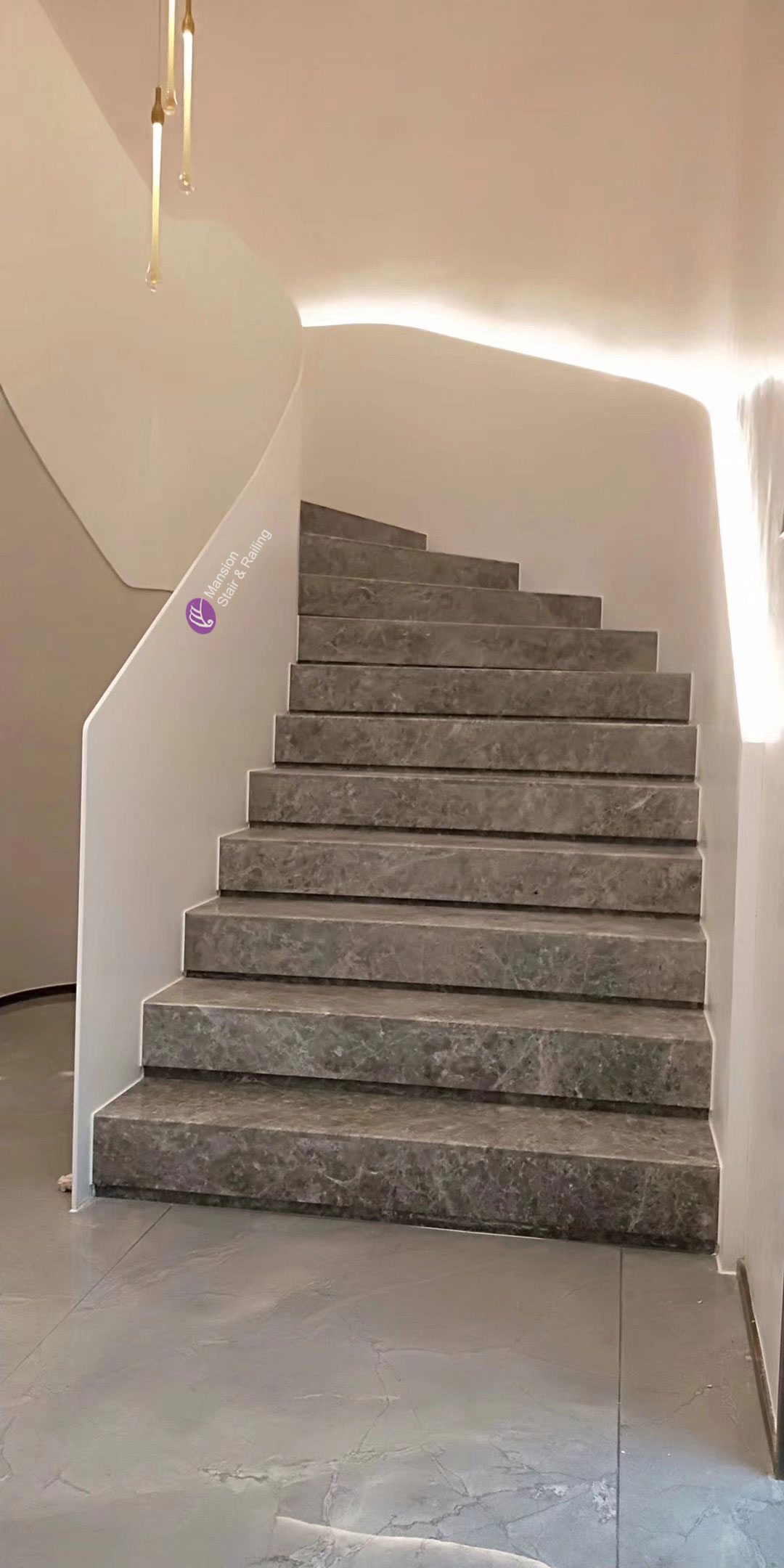 Indoor Metal Spiral Stairs with Steel Sheet Railing