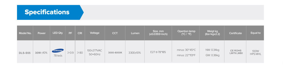 Hot sale new design E27 dimmable led corn bulb