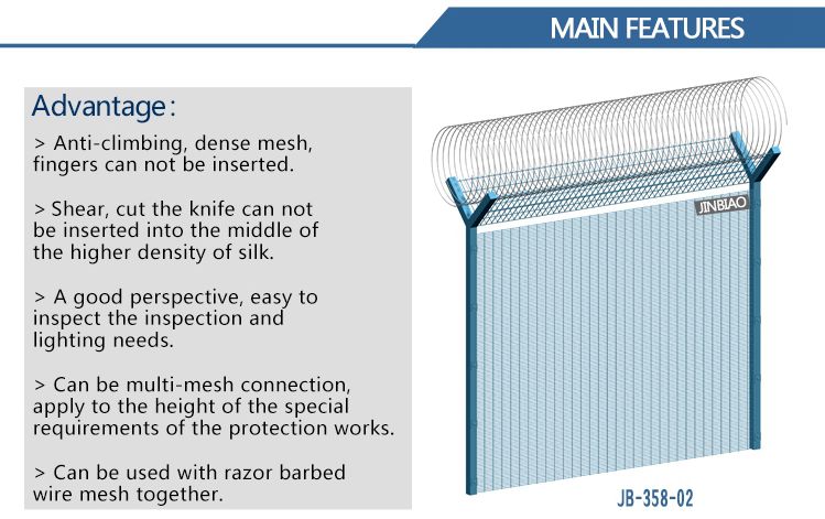 358 security anti climb mesh fence