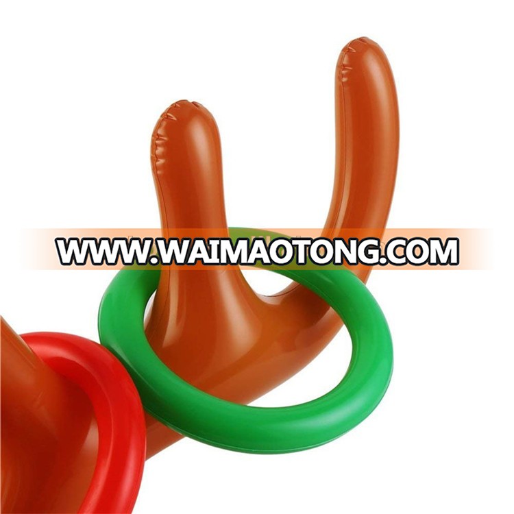 Factory sale Reindeer Antler inflatable Ring Toss game toys For Christmas Party