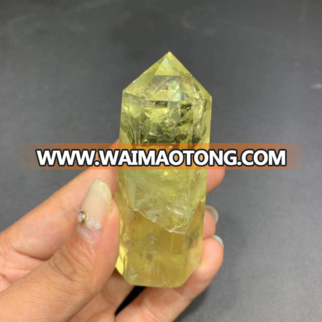 wholesale hot sale natural yellow crystal clear citrine points crystal rough citrine crystal natural gemstone stone