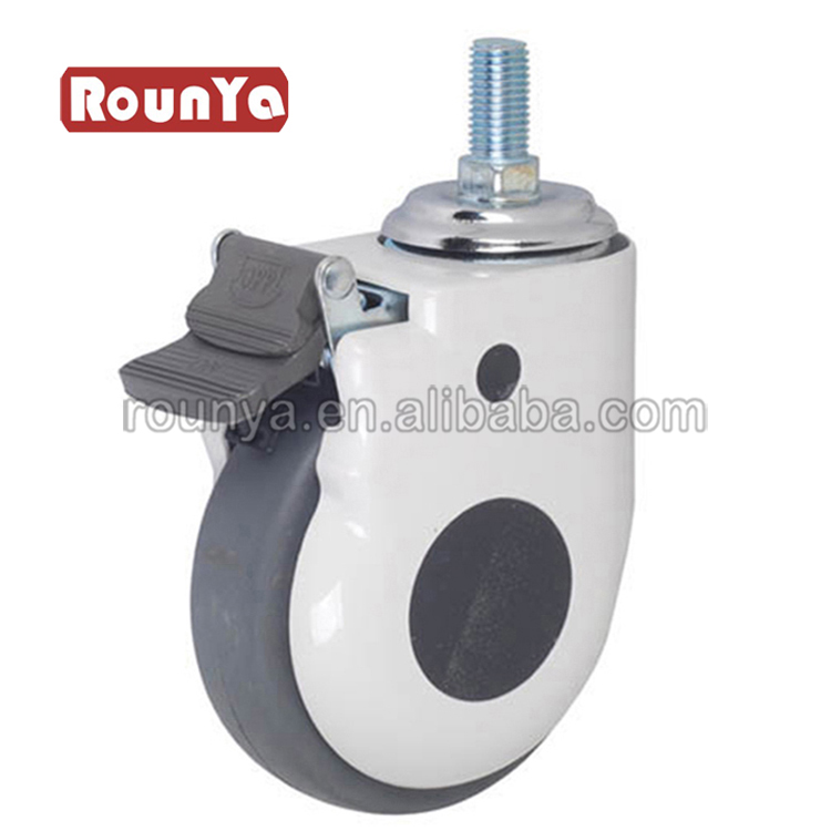 3in 4in 5in cover hospital bed medical castors top plate TPR wheel