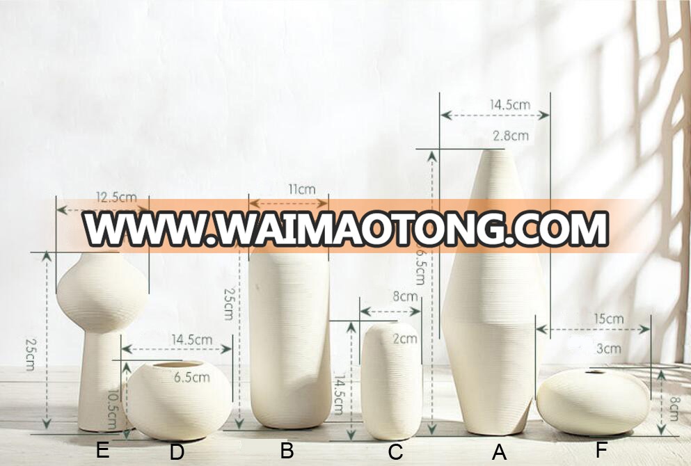 popular high quality handmade white flower vase ceramic