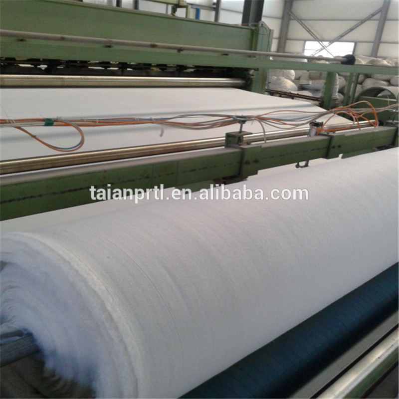 Polyester White Color Nonwoven Short Fiber Geotextile 500g