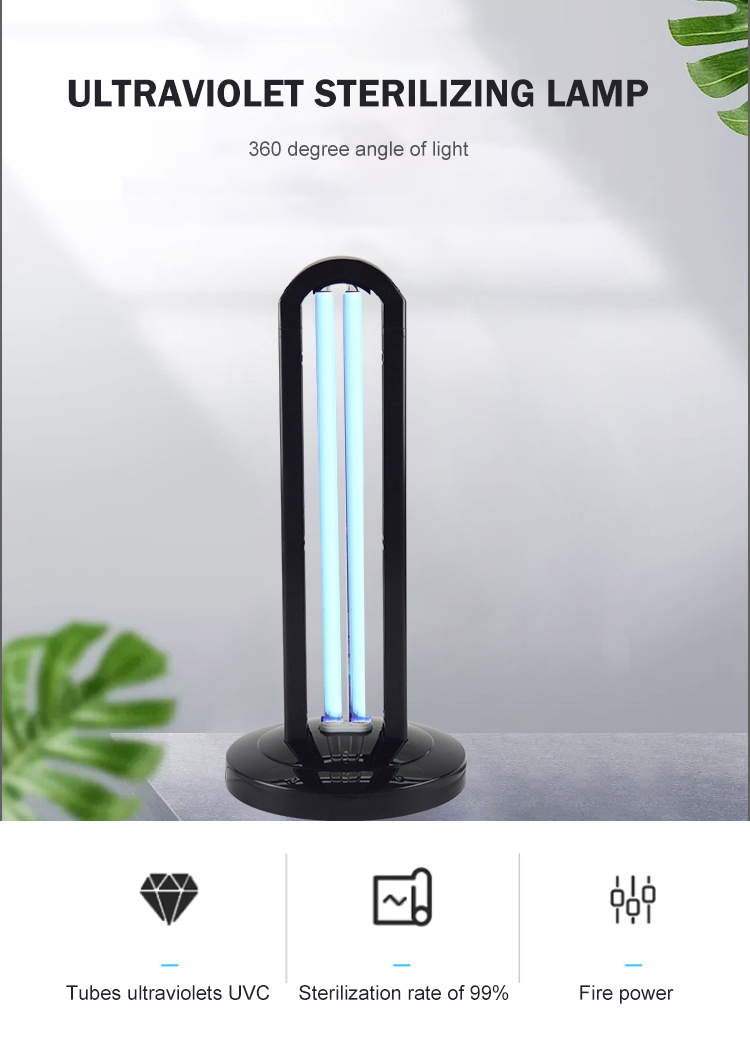 Portable disinfection ultraviolet ozone light 38w uv quartz sterilizer lamp