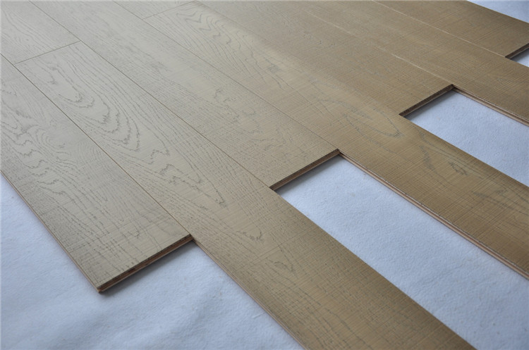 Real wood engineered wood flooring euro white oak timber brushed uv glaze lacquer surface