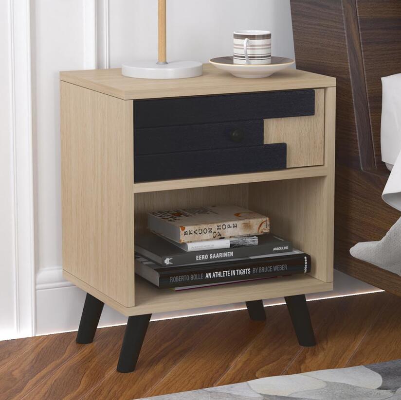 Factory direct sell bedroom bedside table modern night stand wood