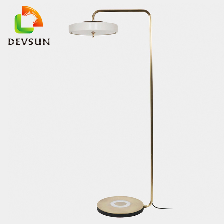 Chinese luxury durable indoor shelf wood floor lamp