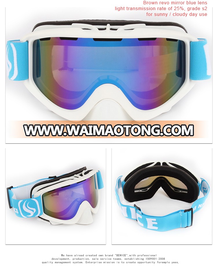 removable nose guard ski goggles soft rubber TPU snow goggles