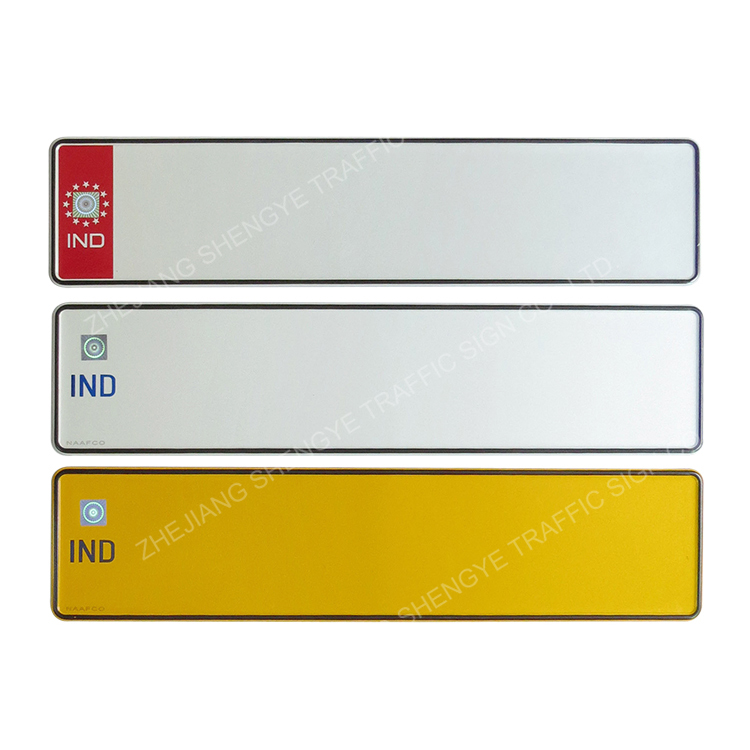 Custom EU size blank metal number plate with reflective film license plate