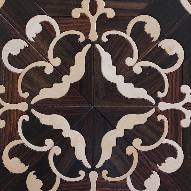 Customs made art parquet wood flooring