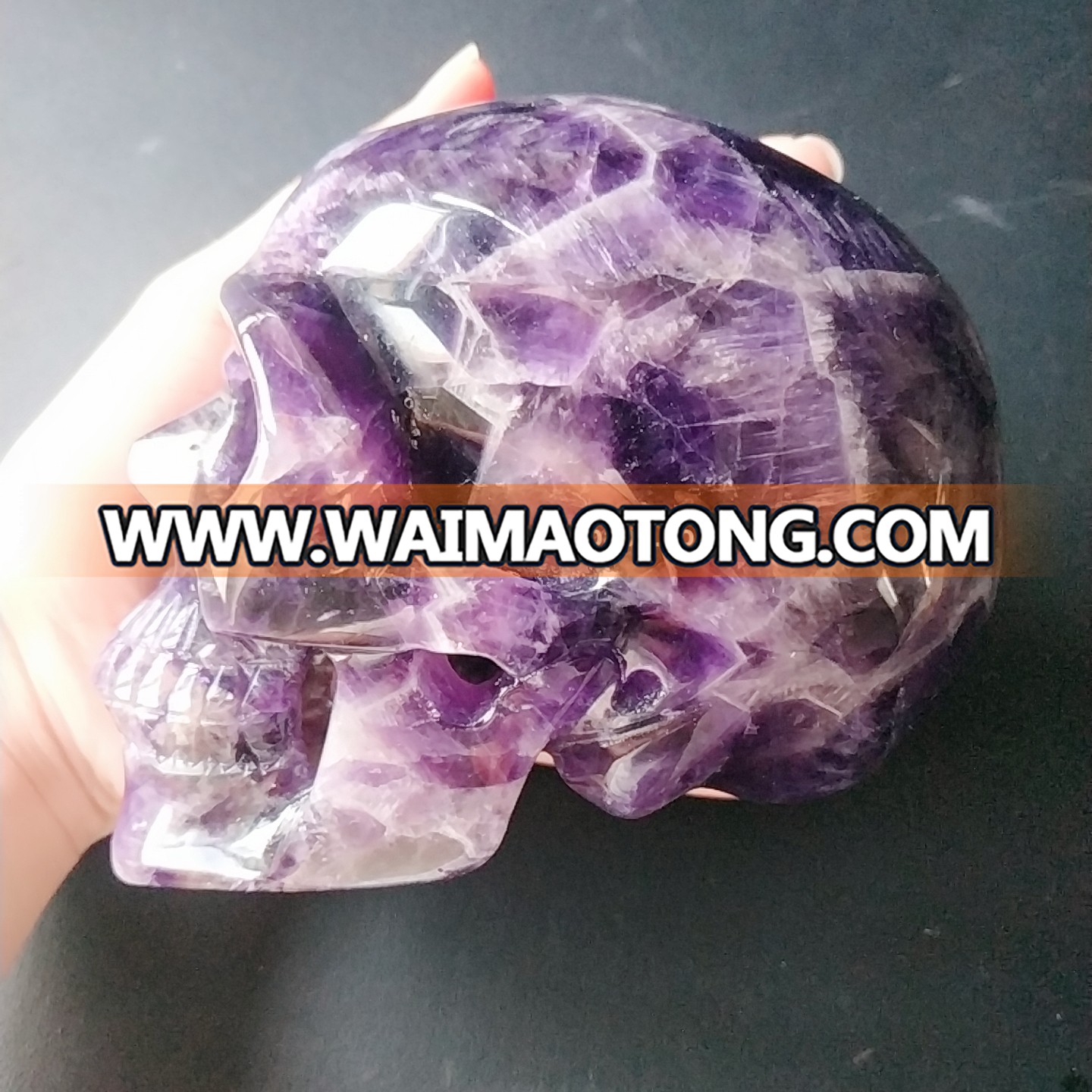 Wholesale Natural Quartz Crystal Skulls Dream Amethyst Skulls Hollow Top Quality Crystal Carvings Home Decoration