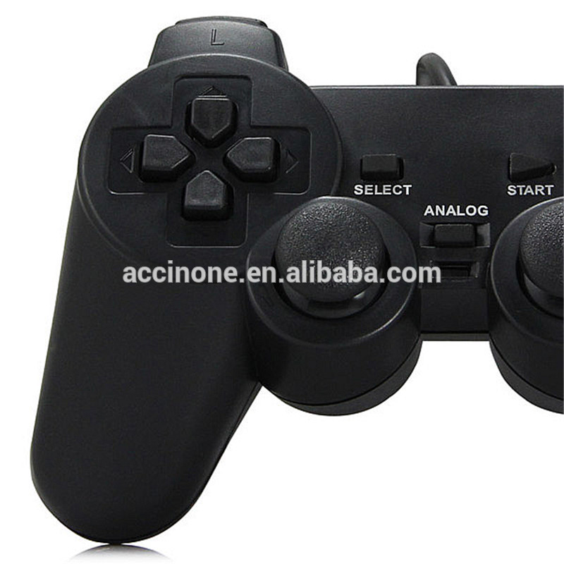 Wholesale Vibration Wired USB Controller Gamepad Joypad For WinXP/Win7/Win8/Win10 For PC Computer Laptop Black Game Joystick