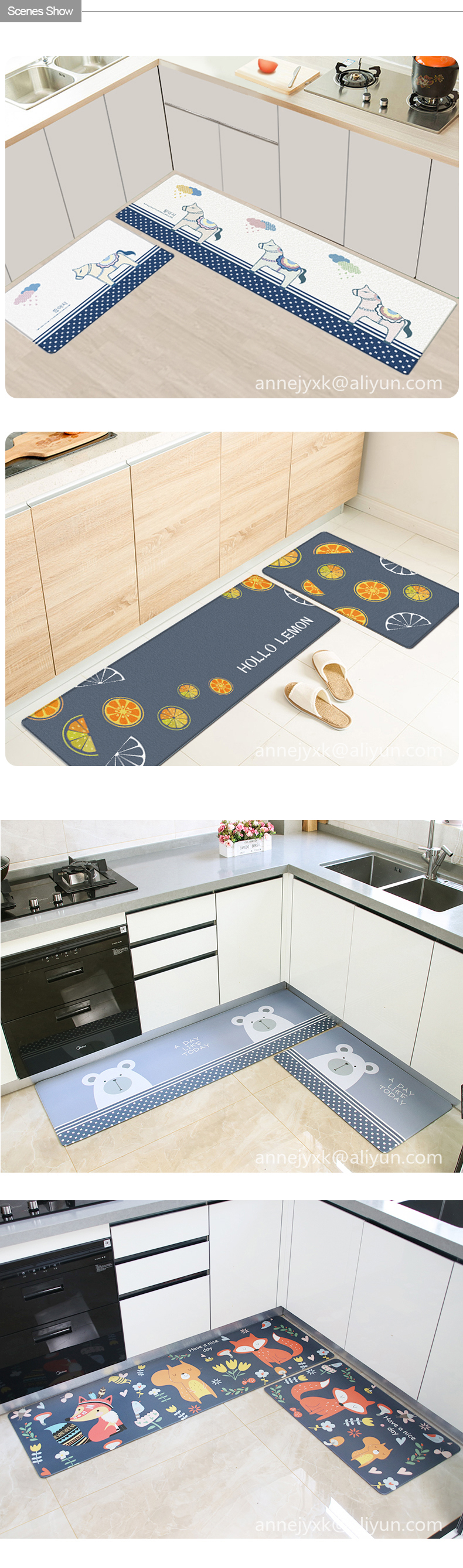 Wholesale Indoor Comfortable Standing  PVC waterproof Kitchen Mat