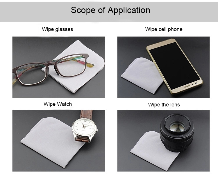 ecofriendly personalized microfiber 80% polyester 20% nylon eye glass cleaning cloth