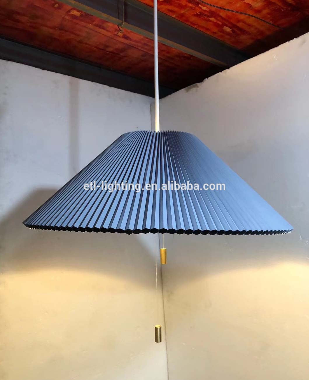 2020 new design fabric pendant light creative fold hanging light decorative led light for restaurant bedroom ETL89145