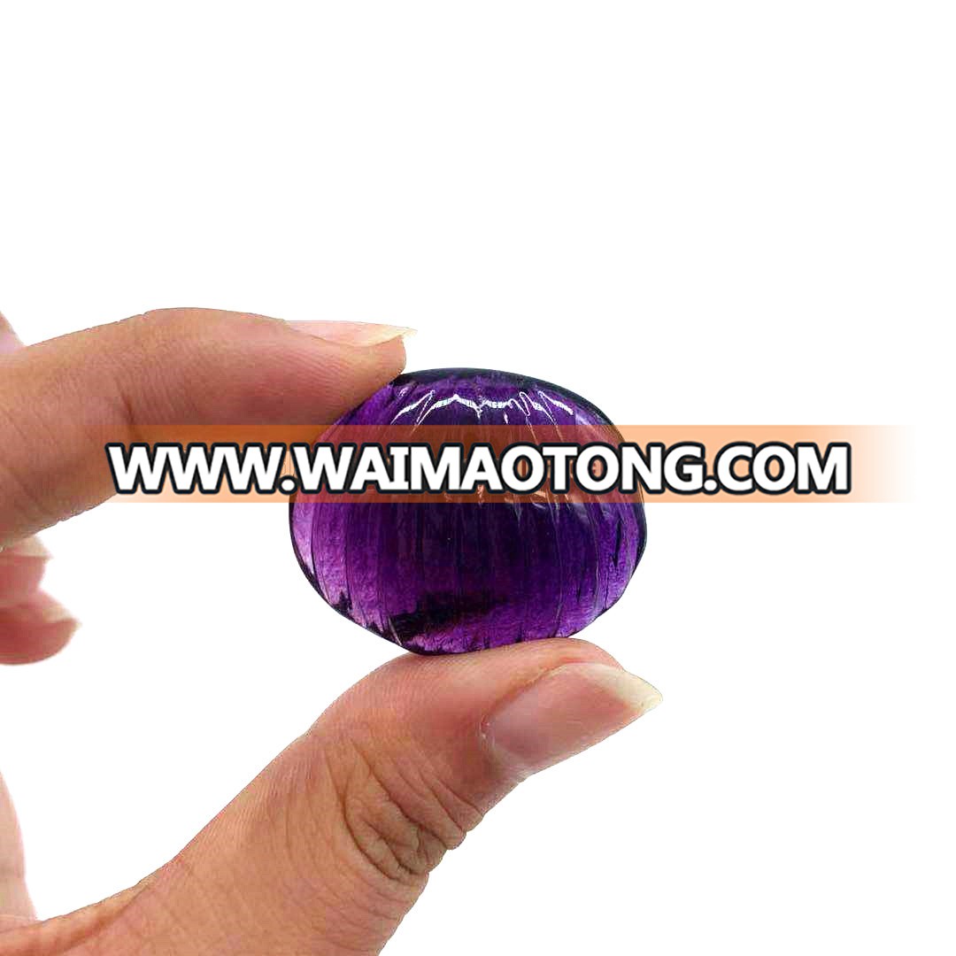 wholesale hand carved natural amethyst crystal shell crystal craft purple shell reiki for home decoration