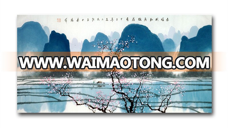 Home Decoration Beautiful Landscape Chinese Ink Painting Mountain Wall Art