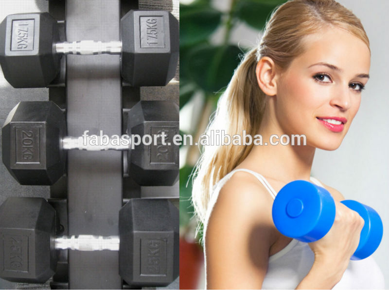 DUM-2212 Fitness Hex Rubber dumbbell