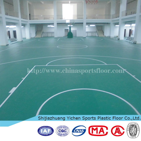 Wood pattern pvc plastic floor for sports court