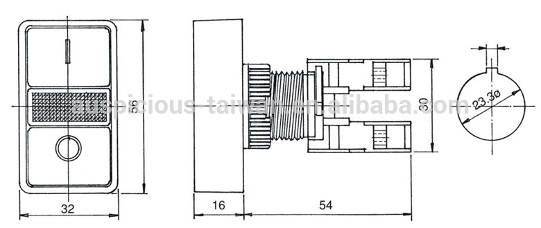 Double Push Button 22mm