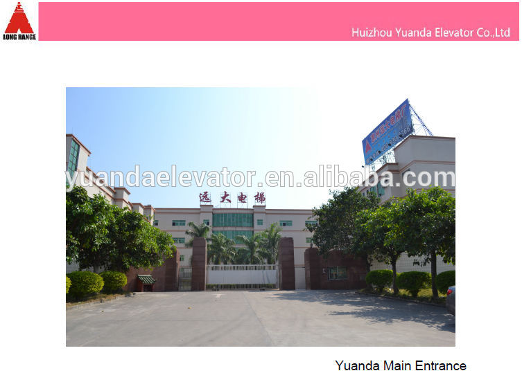 Yuanda square glass lift