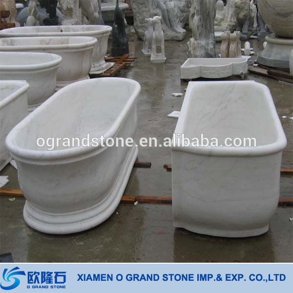 European Style Solid Simple Red Marble Bathtub