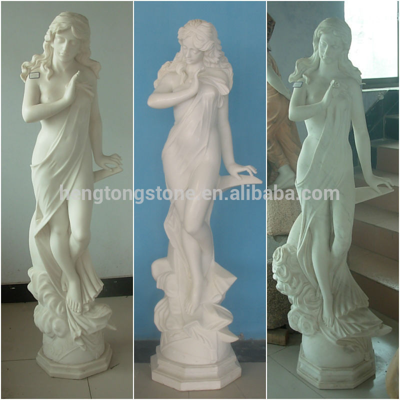 Garden White Marble Moon Goddess Statue