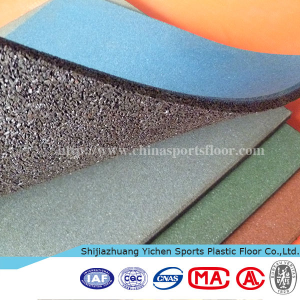 Colorful skid resistance rubber flooring for futsal court