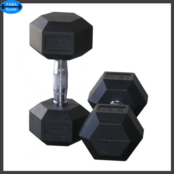 DUM-2201 Dumbbell Commercial Use Hex Rubber Coated Dumbbell