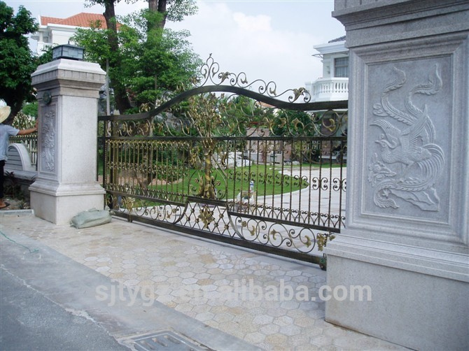 Economical and practical wrought iron gate used