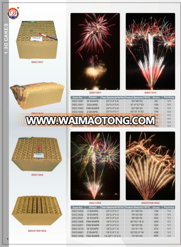 665 Shots Fan-Shape Big Display Cake Fireworks