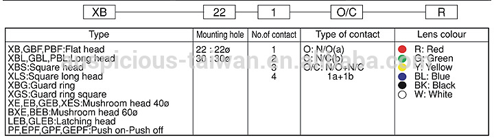 22mm IP65 Waterproof Square Guard Head Momentary Push Button Switch (XGS22)