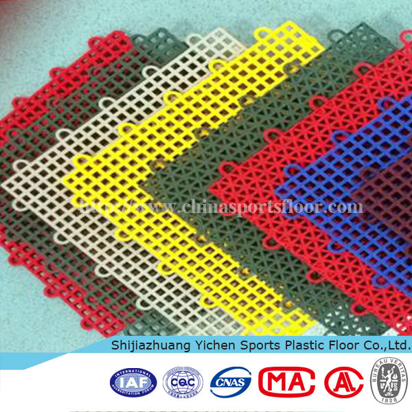 temporary interlocking basketball court