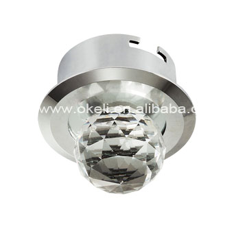 Distribution Decor Sphere Crystal Spot Recessed LED Light  Epistar 3 Yrs Warranty High Bright IP54 CE RoHS Cob 15W Led Downlight