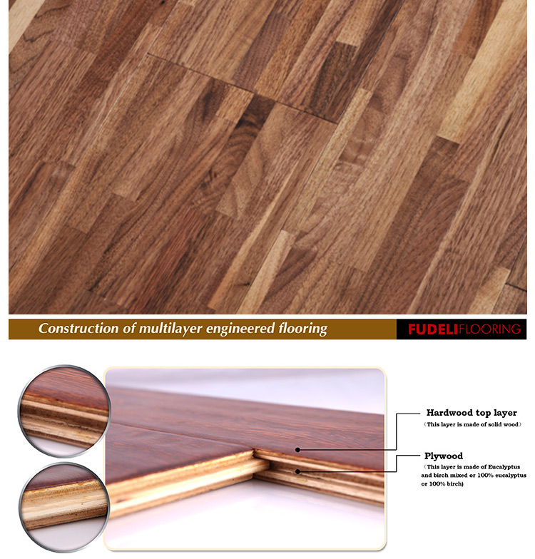 Top quality Grade ABC, CE Certified Indoor multi-layer engineered wood flooring