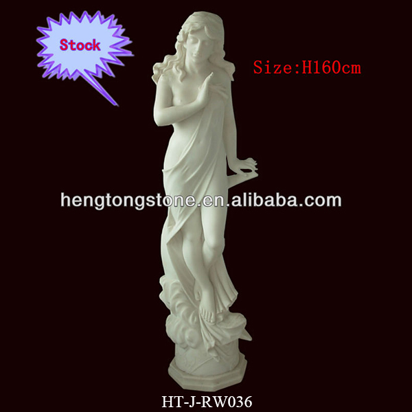 Garden White Marble Moon Goddess Statue