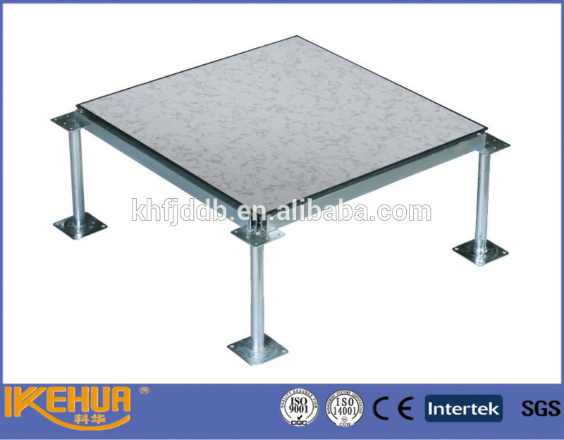 steel cement foam raised floor with wood grain PVC