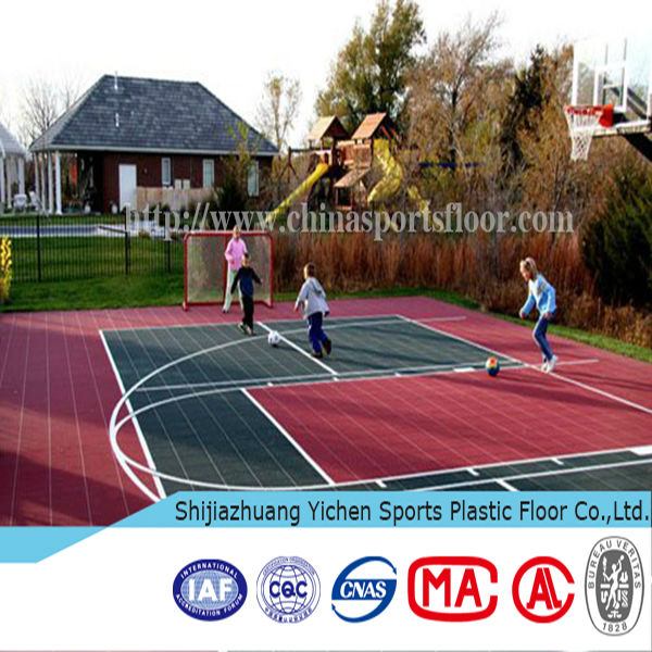 Colorful skid resistance rubber flooring for futsal court