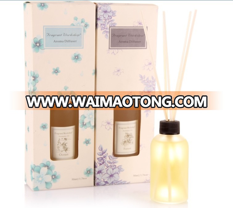 50ml Smoky glass bottle Cheap new perfume Reed Diffuser for home decoration