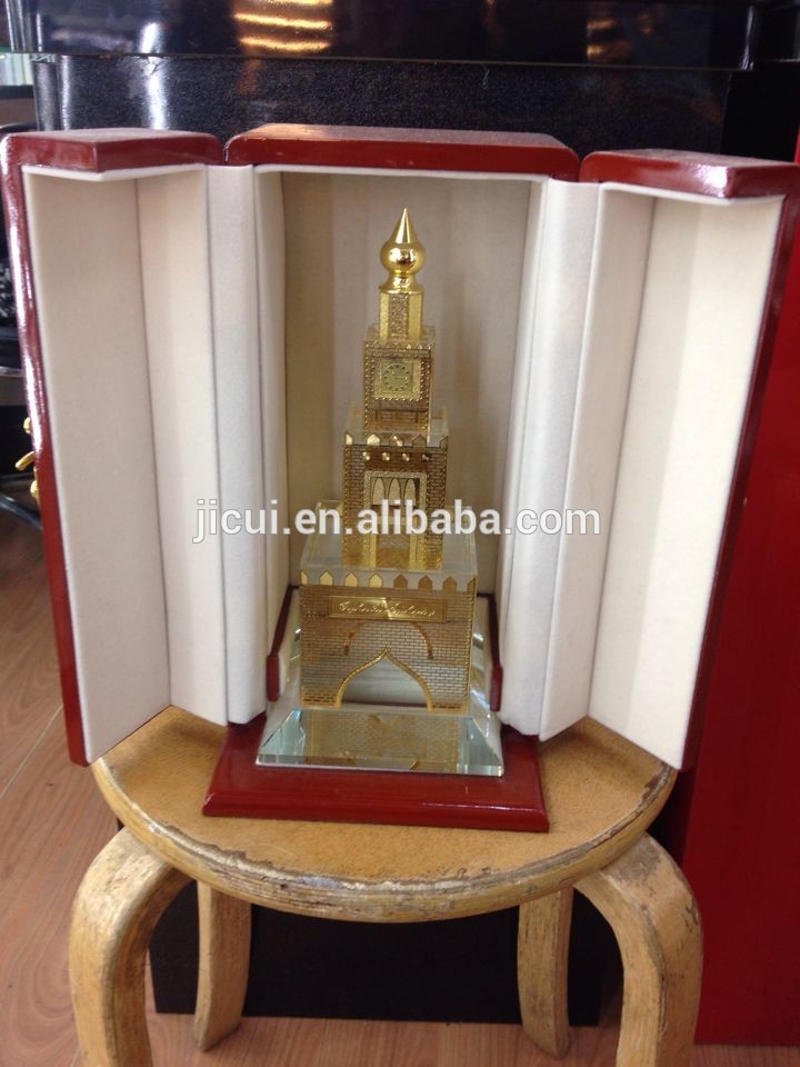 Hight Quality Crystal 24k Kuwait tower model for souvenir gift JC-05