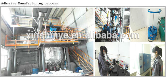 Mineral fiber spray-applied mixed liquid adhesive