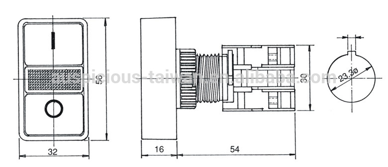 Double Push Button 22mm