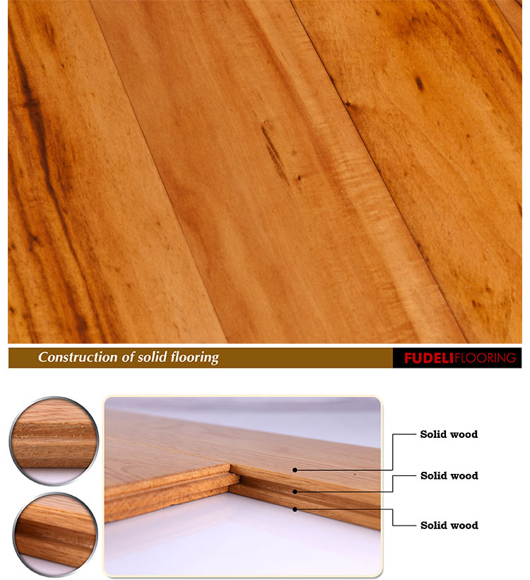 Top quality Formaldehyde E1 grade Indoor solid wood floor