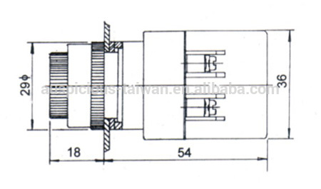 22mm, 25mm, 30mm Direct Type Neon/LED Pilot Lamp, Indicator Light (ANPL-22/25/30)