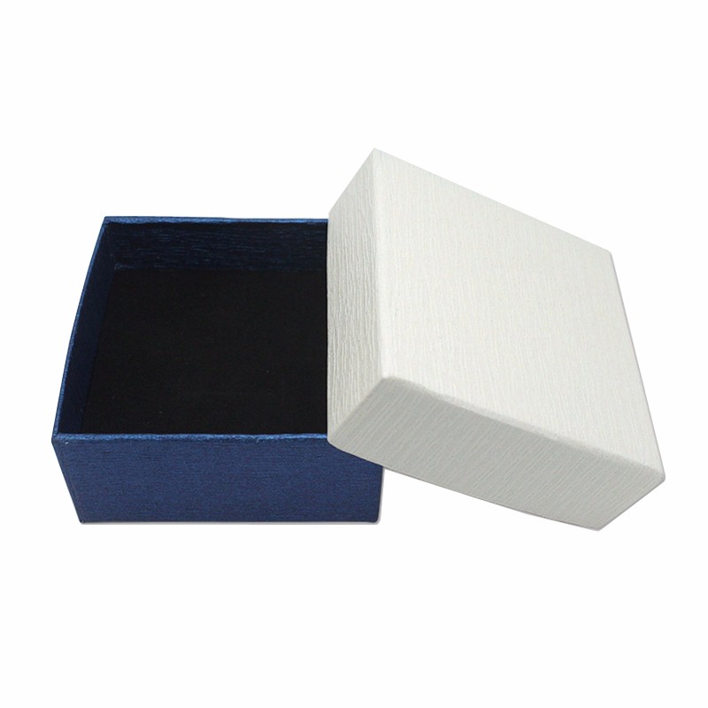 Jewelry Packaging White Cover Blue Bottom Carrying Storage Boxes Pink Gift Box For Ring Paper Box