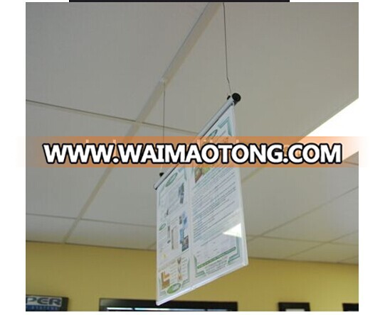 Banner poster rails,aluminum poster hanger,poster hanging clip