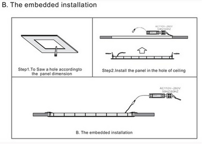 3W,6w,9w ,12w,15w,18w,24w ROUND SURFACE AND RECESSED PANEL LIGHT